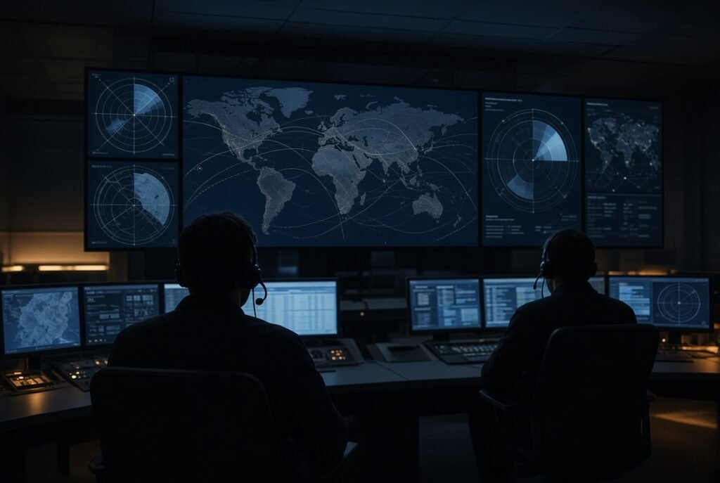 A launch, or a secure operations center.
